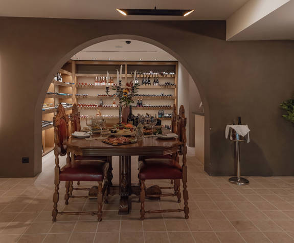 Minos Ambassador Wine Cellar Classical Dining Table