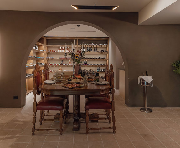 Minos Ambassador Wine Cellar Classical Dining Table