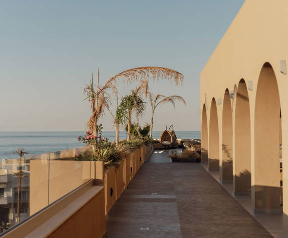 Minos Ambassador Elia Restaurant Balcony