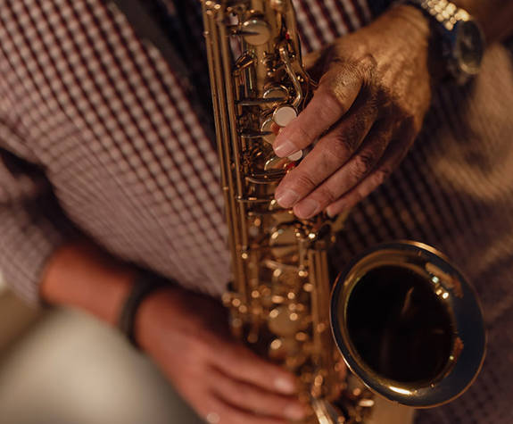 Saxophone Close up View